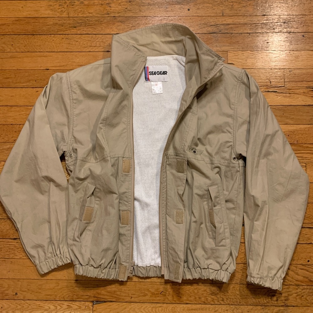 90’s SeaGear Cream/Tan Sailing Jacket